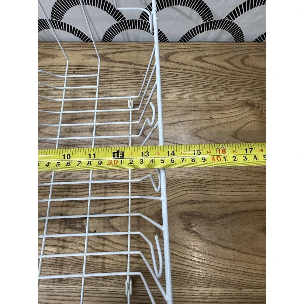 VTG Rubbermaid Dish Drainer Added Utensil Holder White Coated 17.5x13.75x5.5